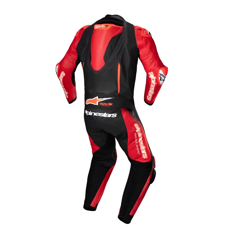 Mono de cuero Alpinestars GP-R7 Tech-Air ready/compatible negro-rojo