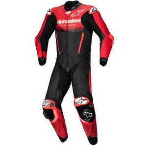 Mono de cuero Alpinestars GP-R7 Tech-Air ready/compatible negro-rojo