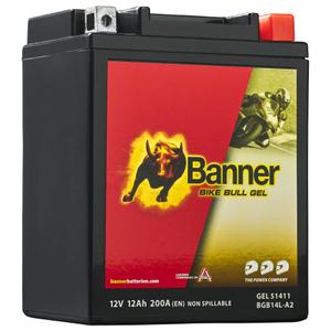Batería de gel para moto Banner Bike Bull GEL 514 11/BGB14L-A2 - GB14L-A2 12V, 12Ah, 200A