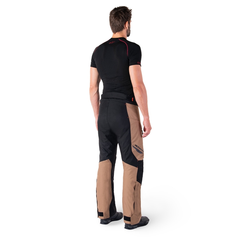 Pantalón moto Alpinestars ST-1 Waterproof caqui-arena-negro-rojo fluo