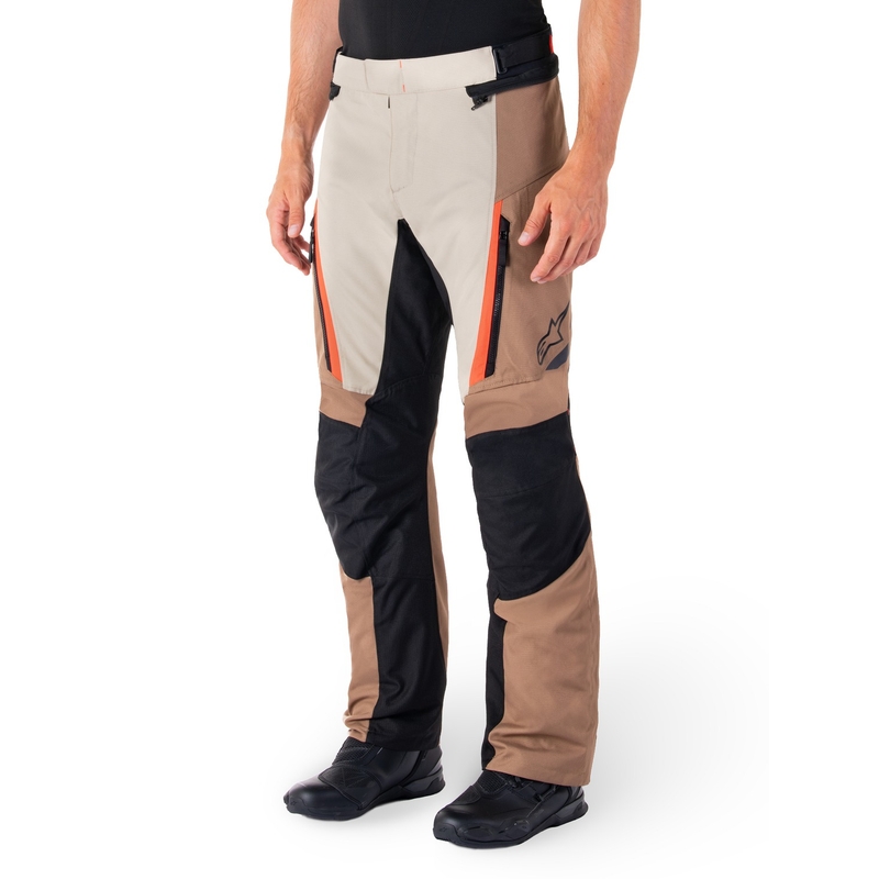Pantalón moto Alpinestars ST-1 Waterproof caqui-arena-negro-rojo fluo