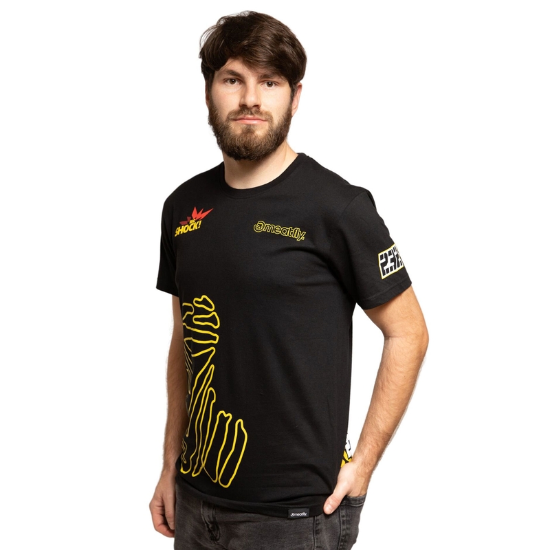 camiseta Meatfly Big Shock Dakar negro
