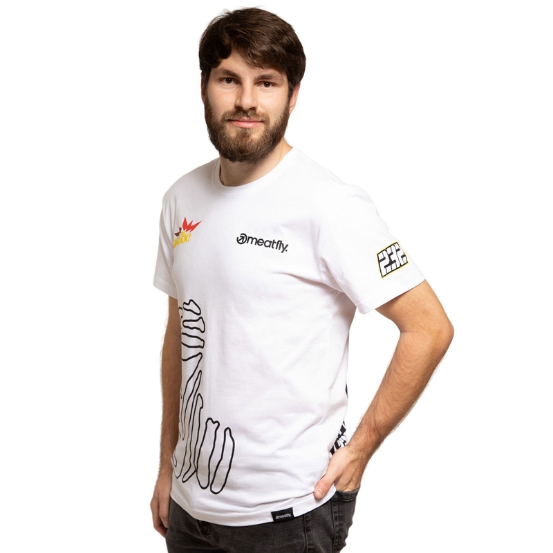 Camiseta Meatfly Big Shock Dakar blanca