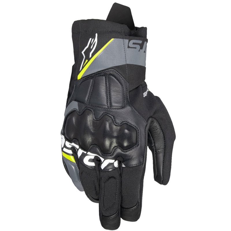 Guantes de moto Alpinestars Corozal 3 Drystar negro-gris-amarillo fluo