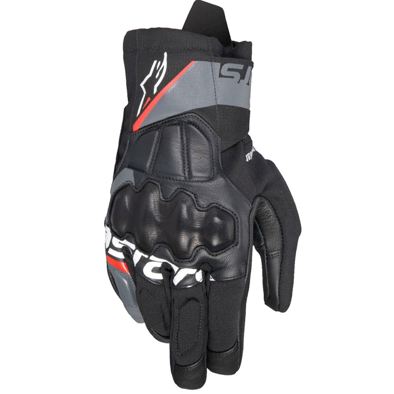 Guantes de moto Alpinestars Corozal 3 Drystar negro-gris-rojo fluo