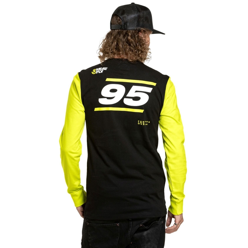 Camiseta manga larga Meatfly Appex fluo amarillo-negro