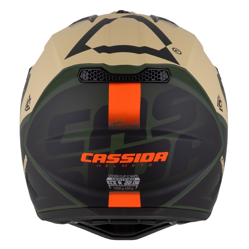 Casco de motocross Cassida Cross Cup 2 Napa mate arena-verde-naranja-negro