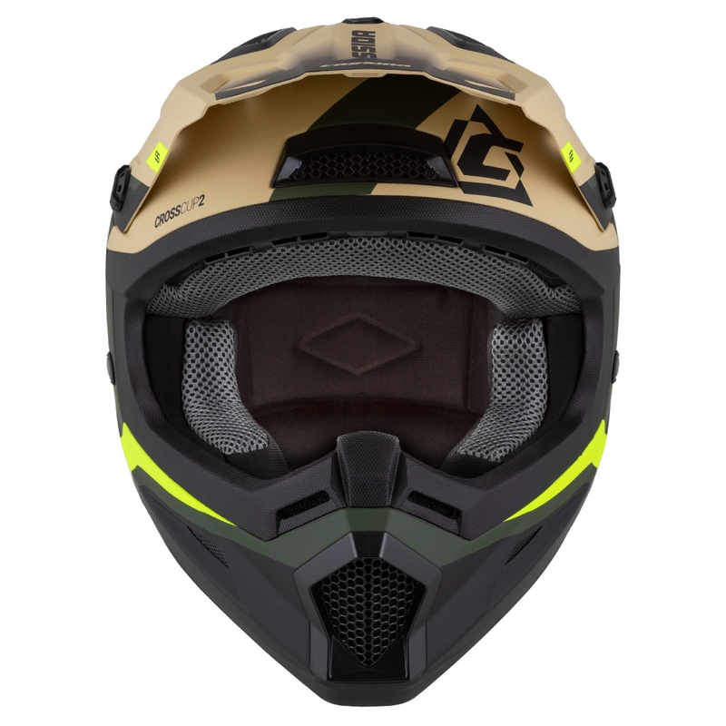Casco de motocross Cassida Cross Cup 2 Napa arena mate-verde-amarillo fluo-negro