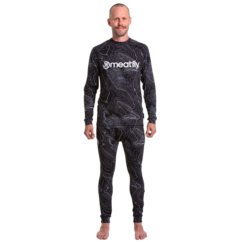 Ropa interior térmica Meatfly Sloan negro-blanco