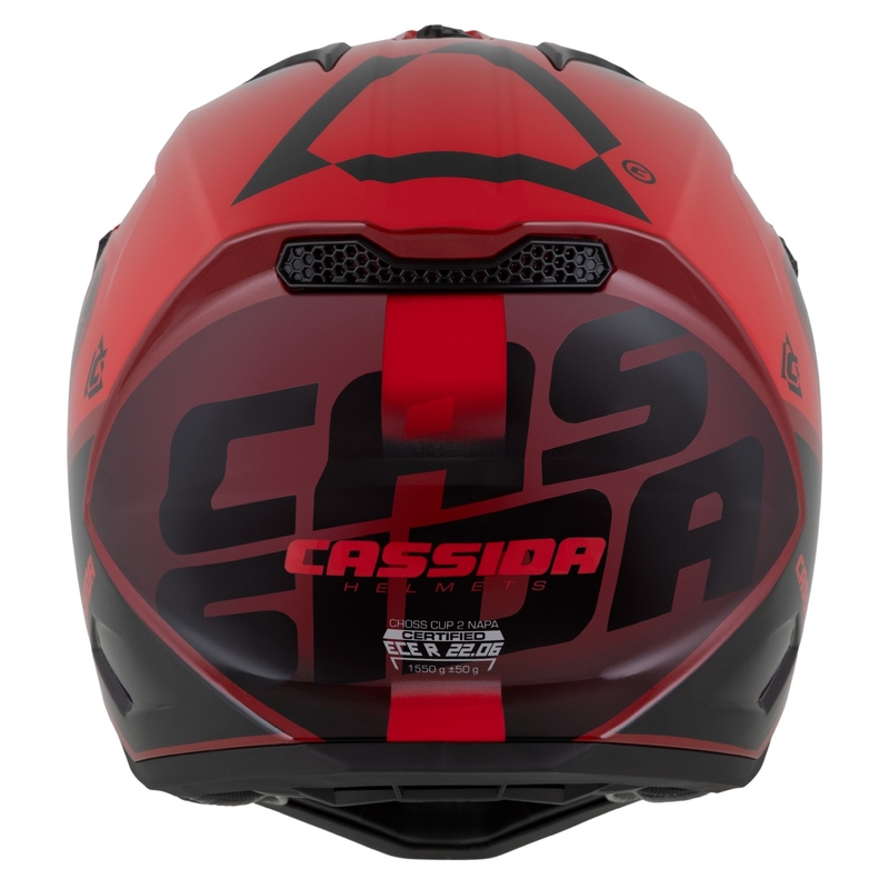 Cassida Cross Cup 2 Casco de Moto Motocross Napa Rojo Perla-Morado-Negro