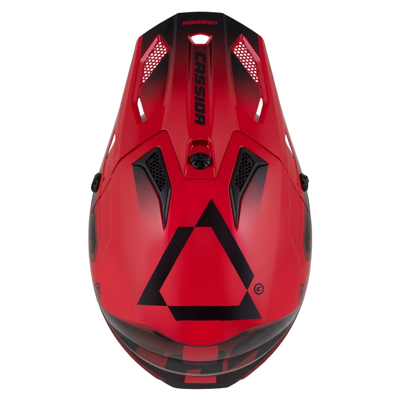 Cassida Cross Cup 2 Casco de Moto Motocross Napa Rojo Perla-Morado-Negro