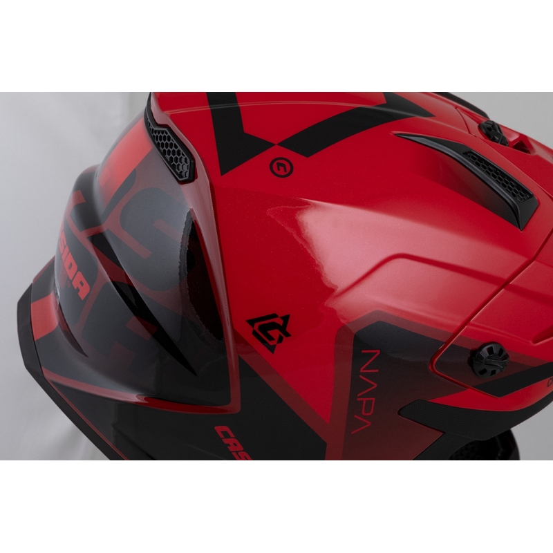 Cassida Cross Cup 2 Casco de Moto Motocross Napa Rojo Perla-Morado-Negro