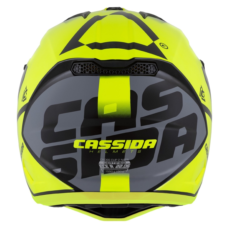 Casco de motocross Cassida Cross Cup 2 Napa amarillo fluo-negro-gris perla