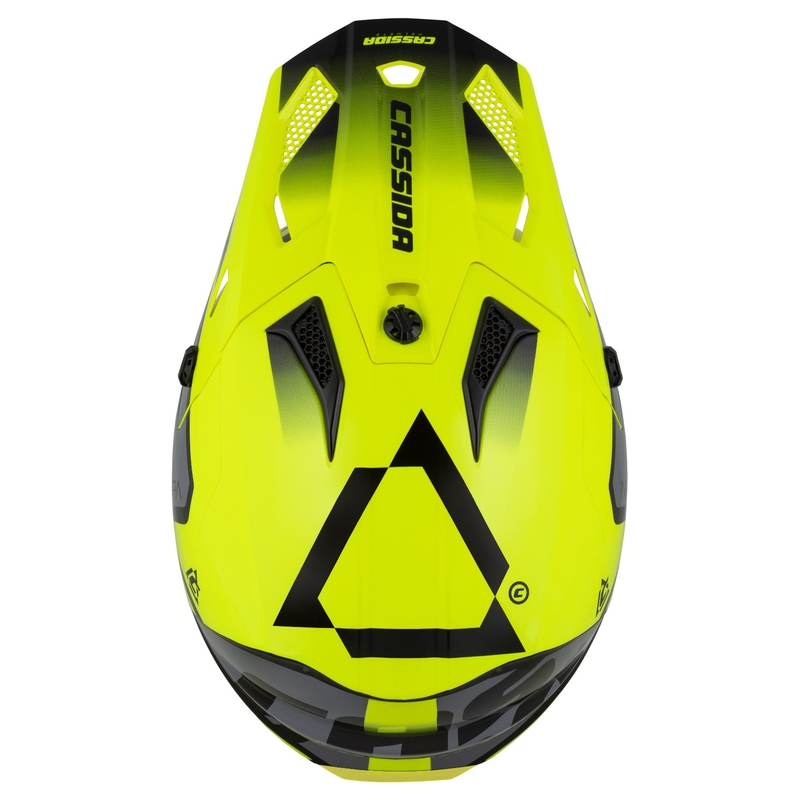 Casco de motocross Cassida Cross Cup 2 Napa amarillo fluo-negro-gris perla