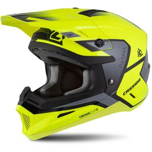 Casco de motocross Cassida Cross Cup 2 Napa amarillo fluo-negro-gris perla