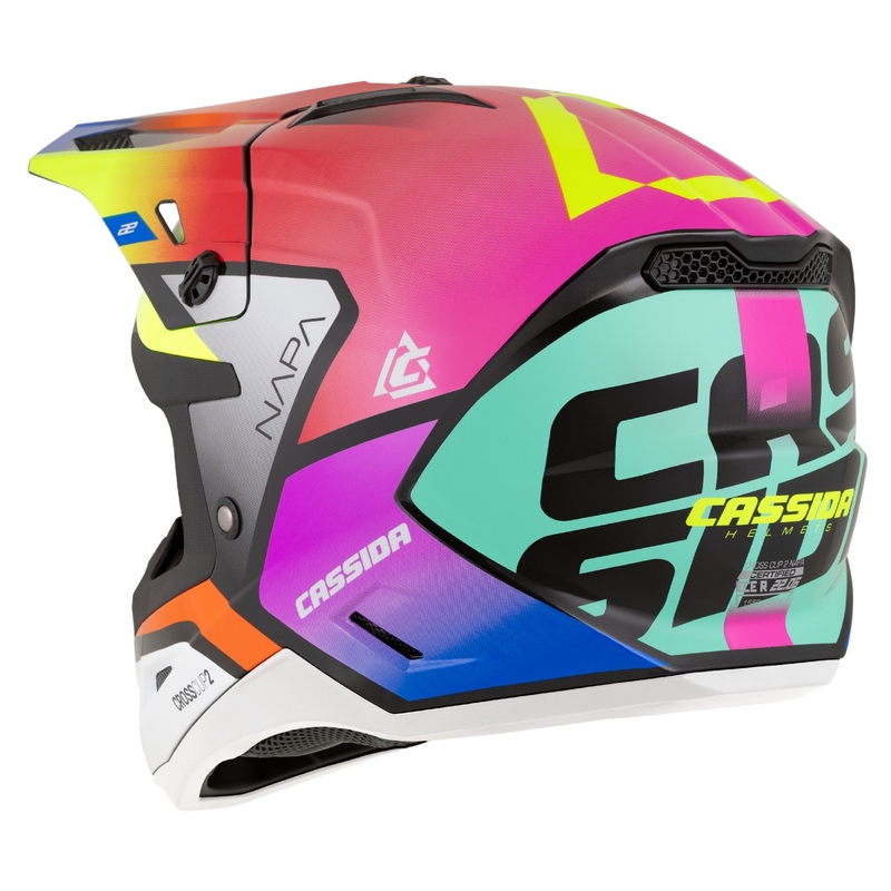 Casco de motocross Cassida Cross Cup 2 Napa perla multicolor