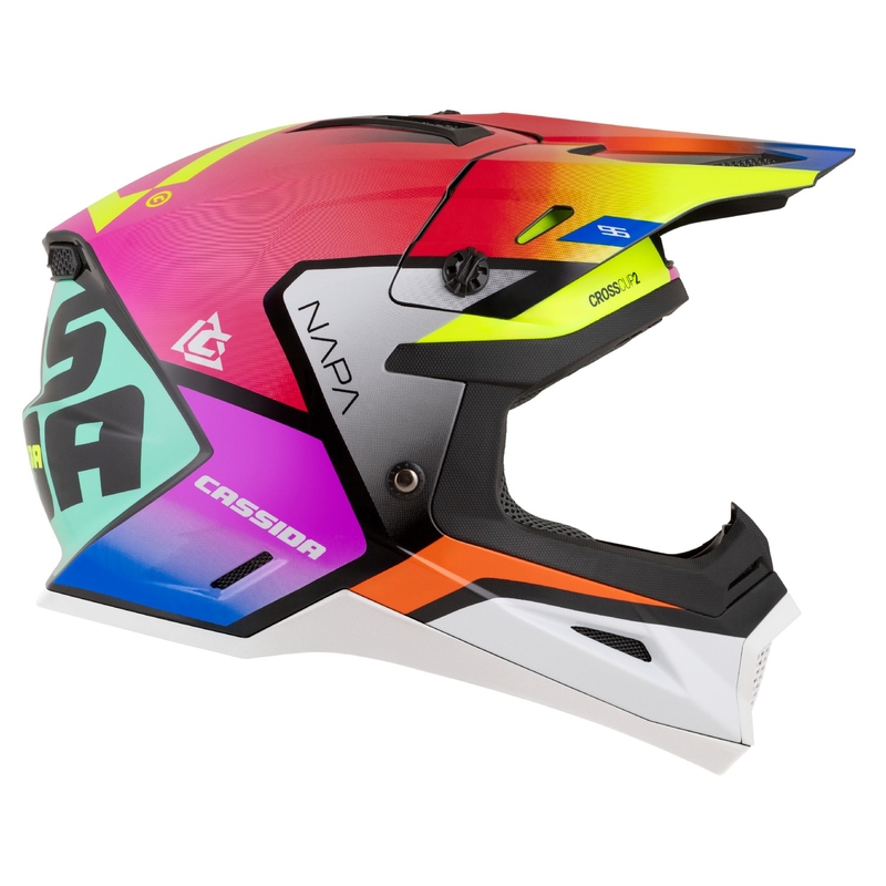 Casco de motocross Cassida Cross Cup 2 Napa perla multicolor