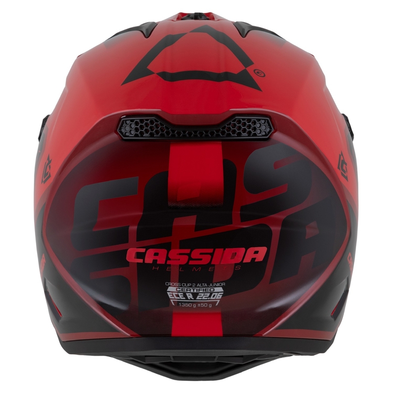 Casco de Moto Motocross Infantil Cassida Cross Cup 2 Napa Pearl Rojo-Morado-Negro