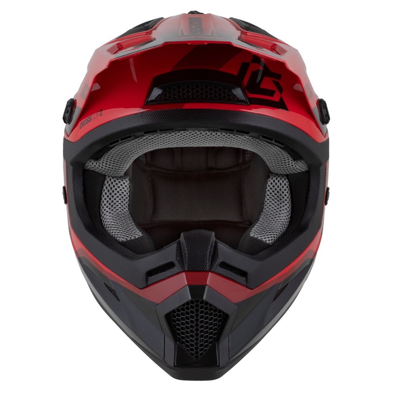 Casco de Moto Motocross Infantil Cassida Cross Cup 2 Napa Pearl Rojo-Morado-Negro
