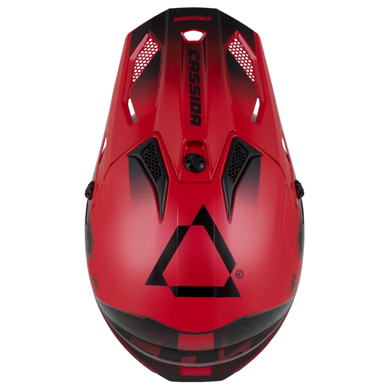 Casco de Moto Motocross Infantil Cassida Cross Cup 2 Napa Pearl Rojo-Morado-Negro