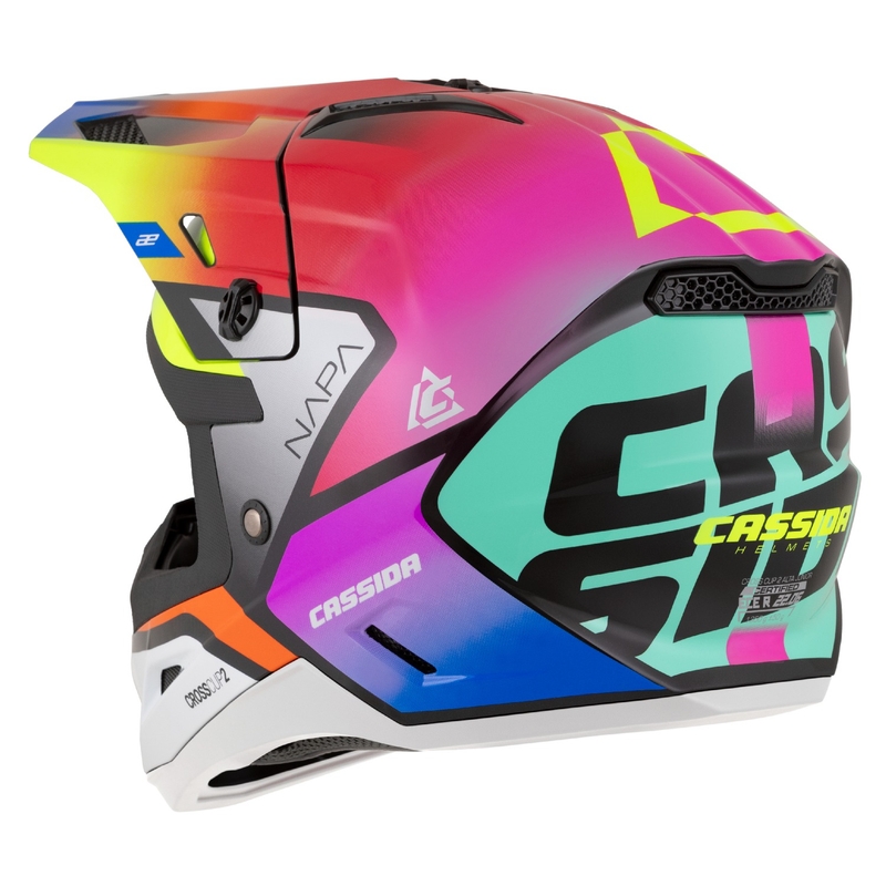 Casco motocross Cassida Cross Cup 2 Napa perla multicolor infantil