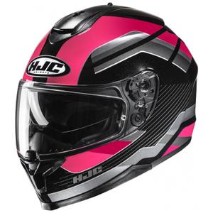 Casco de moto integral HJC C70N Belis MC8 negro-rosa
