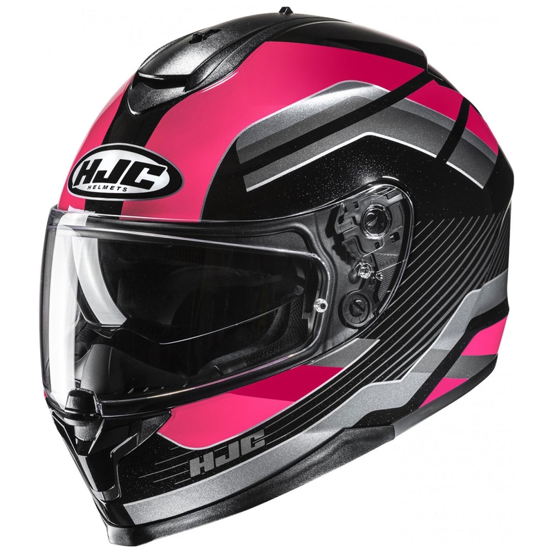 Casco de moto integral HJC C70N Belis MC8 negro-rosa