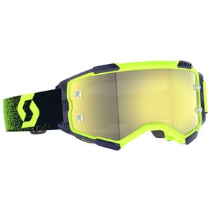 Gafas de motocross SCOTT Fury CH verde-amarillo fluo con plexiglás espejo
