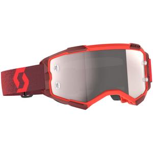 Gafas de motocross SCOTT Fury CH rojo con plexiglás plateado
