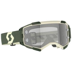 Gafas de motocross SCOTT Fury LS caqui con plexiglás gris