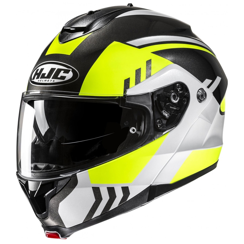 Casco de moto abatible HJC C91N Kaon MC3H amarillo fluo-negro-gris