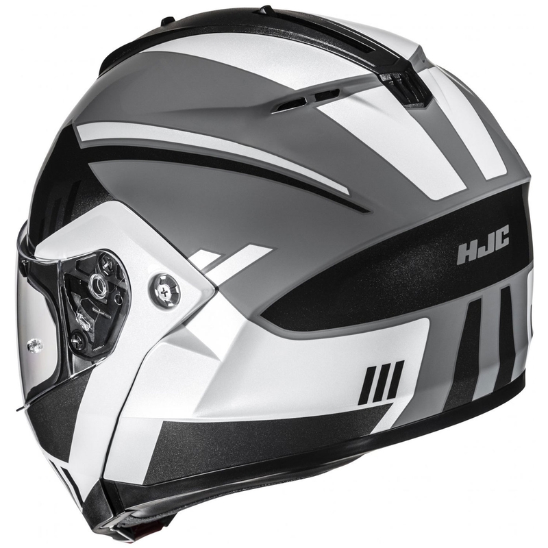 Casco de moto abatible HJC C91N Kaon MC5 gris-negro-blanco