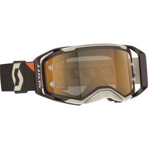 Gafas de Cross SCOTT Prospect 2.0 AMP Marrón Oscuro-Beige con Plexiglás Dorado