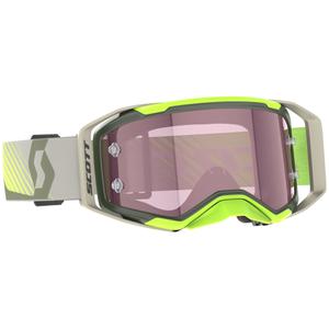 Gafas de motocross SCOTT Prospect 2.0 AMP amarillo caqui-fluo con plexiglás rosa