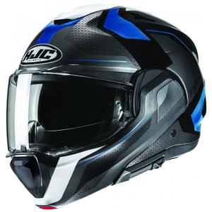 Casco de moto abatible HJC F100 Bios MC2 gris-azul