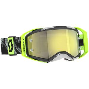 Gafas de motocross SCOTT Prospect 2.0 negro-amarillo fluo con cristal de espejo amarillo