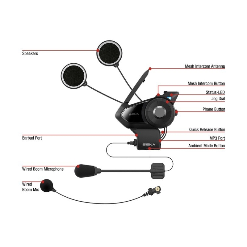 Juego de 2 intercomunicadores Bluetooth SENA 30K