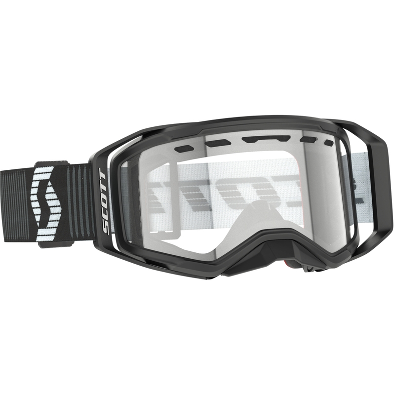 Gafas de motocross SCOTT Prospect 2.0 Enduro negro-blanco con plexiglás transparente