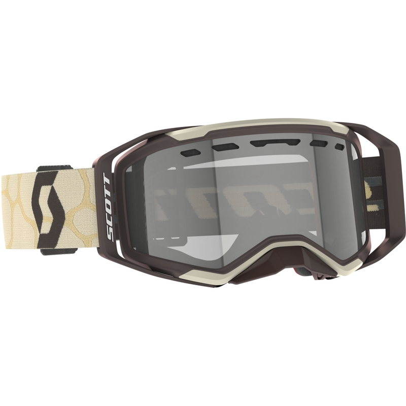 Gafas de motocross SCOTT Prospect 2.0 Enduro LS beige-marrón con plexiglás sensible a la luz