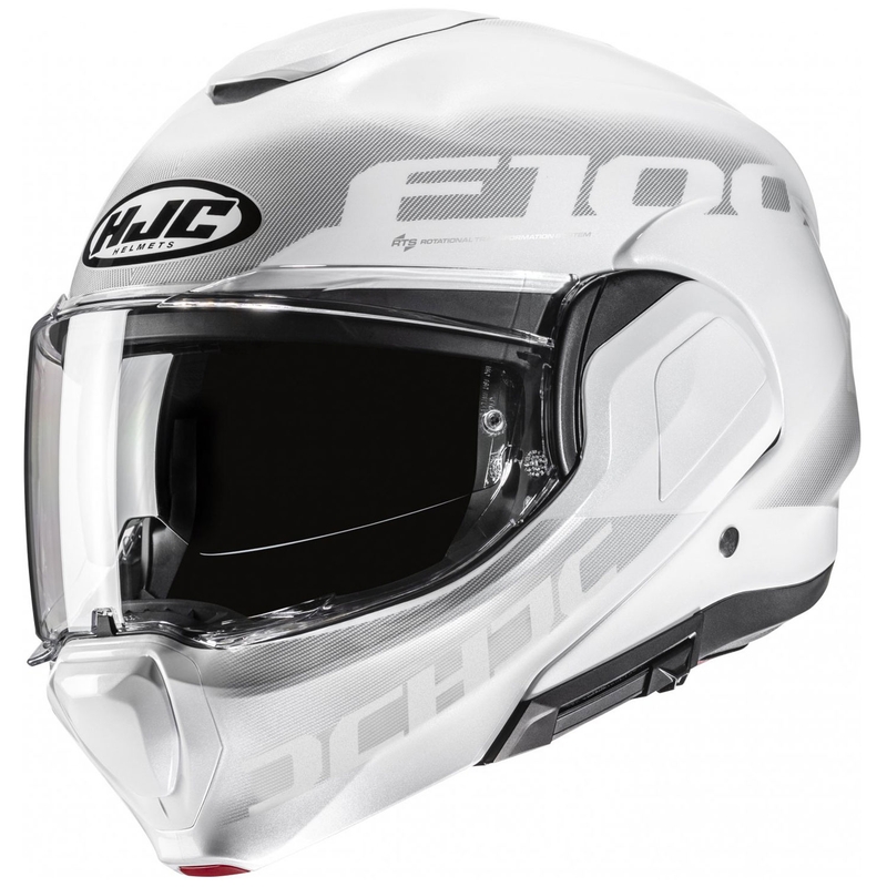 Casco de moto abatible HJC F100 Hetal MC10 blanco-gris