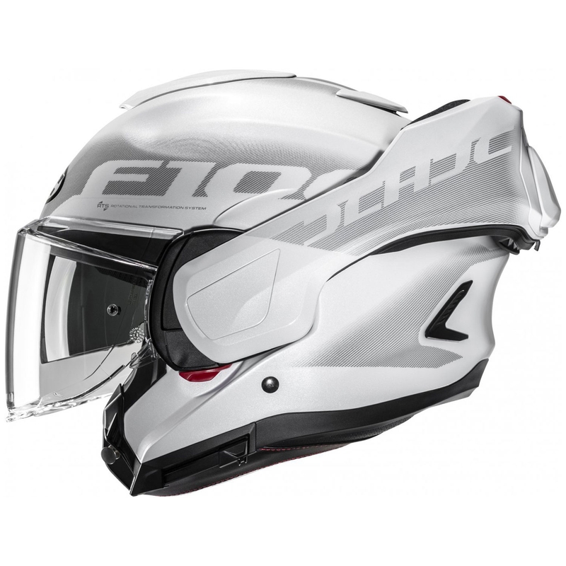 Casco de moto abatible HJC F100 Hetal MC10 blanco-gris