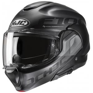 Casco de moto abatible HJC F100 Hetal MC5SF negro-gris