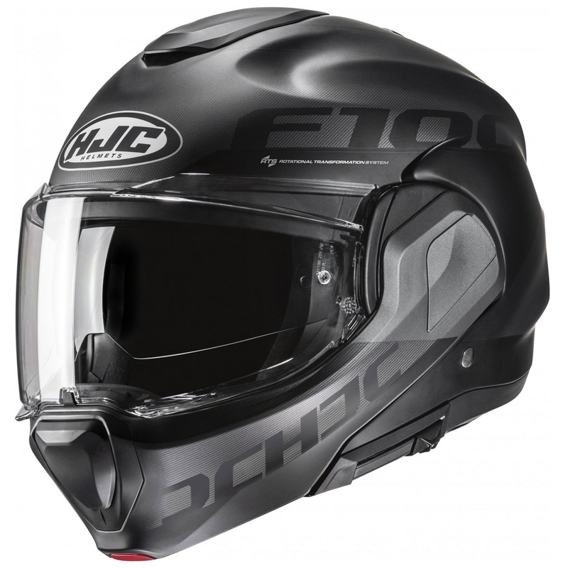 Casco de moto abatible HJC F100 Hetal MC5SF negro-gris