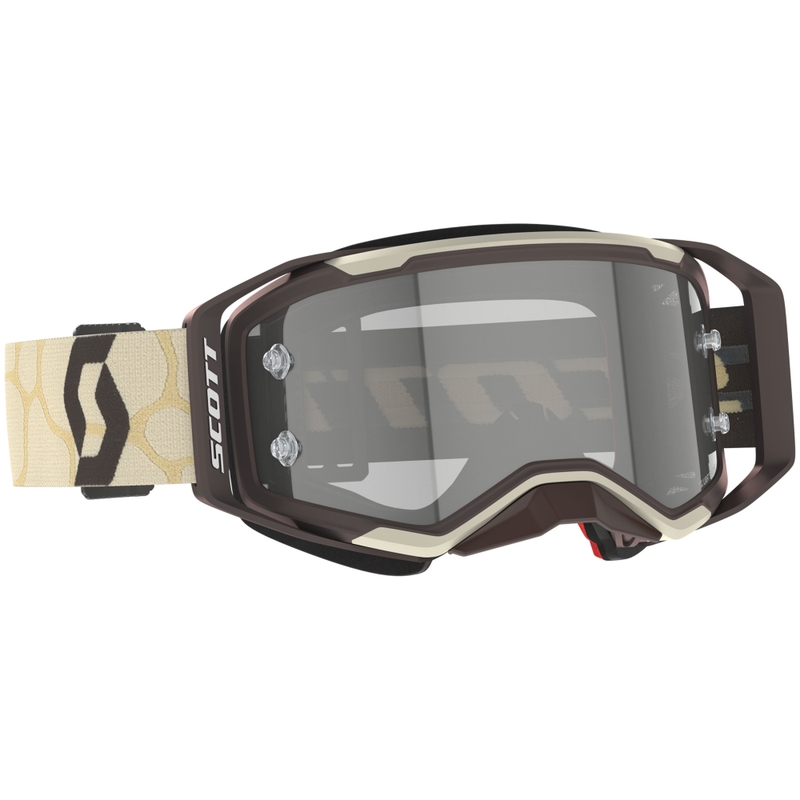 Gafas de motocross SCOTT Prospect 2.0 LS beige-marrón con plexiglás gris sensible a la luz