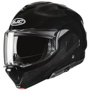 Casco de moto abatible HJC F100 Solid metalizado negro