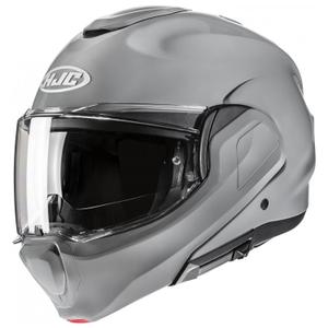 Casco de moto abatible HJC F100 Solid gris