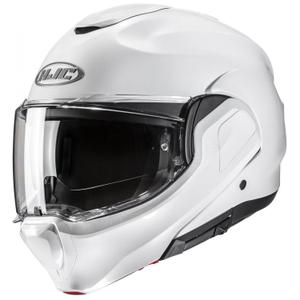 Casco de moto abatible HJC F100 Solid blanco perla