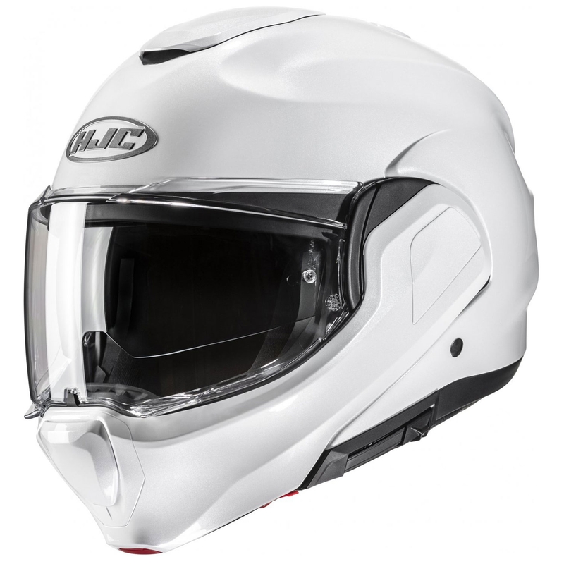 Casco de moto abatible HJC F100 Solid blanco perla