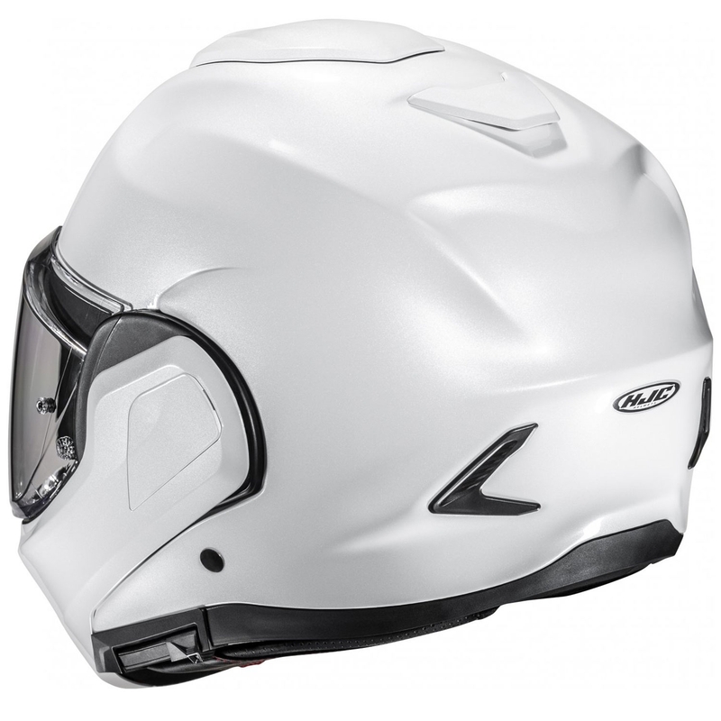 Casco de moto abatible HJC F100 Solid blanco perla