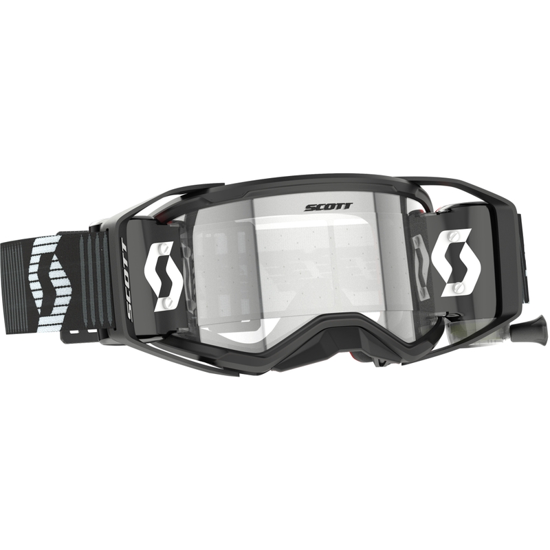 Gafas de motocross SCOTT Prospect 2.0 Super WFS negro-blanco con plexiglás transparente